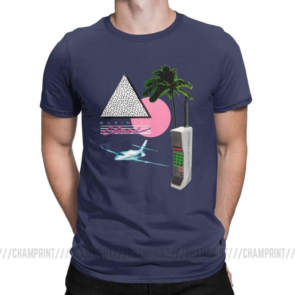 Business Class 84 Collection T Shirts Men Vhs Vaporwave Short Sleeve Funny Tee Shirt Crewneck Cotton