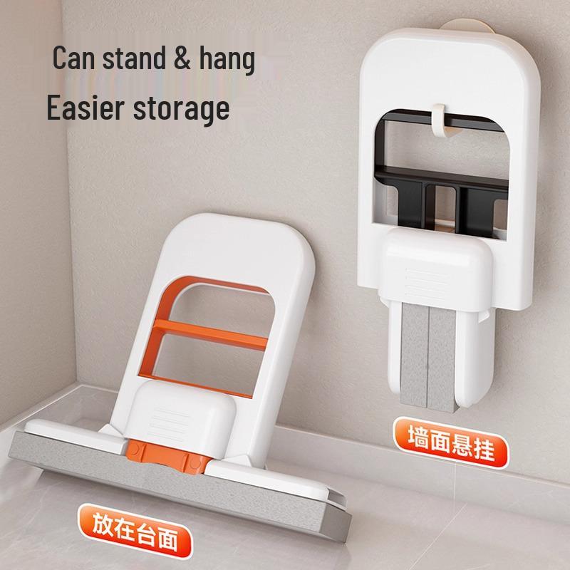 Компактная швабра с функцией самоотжима: Многоразовая губка с высокой впитываемостью для легкой уборки на кухне, в ванной и других местах