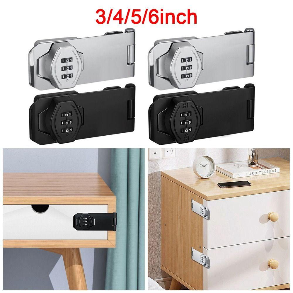 Zinc Alloy Combination Coded Lock 3 Digit Coded Window Stoppers New Cabinet Password Locks  Cabinet