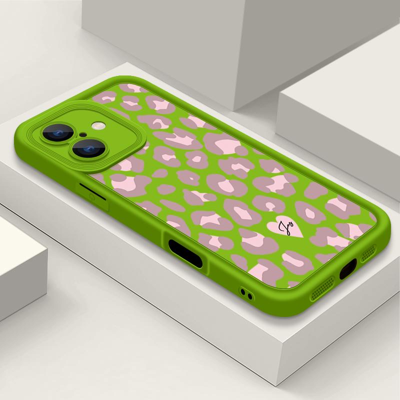 Розовый леопардовый узор с противоударным рисунком для iPhone 16 15 14 Plus 13 12 11 Pro Max Xs Xr 8 7 матовый мягкий чехол из ТПУ для защиты линз от падений