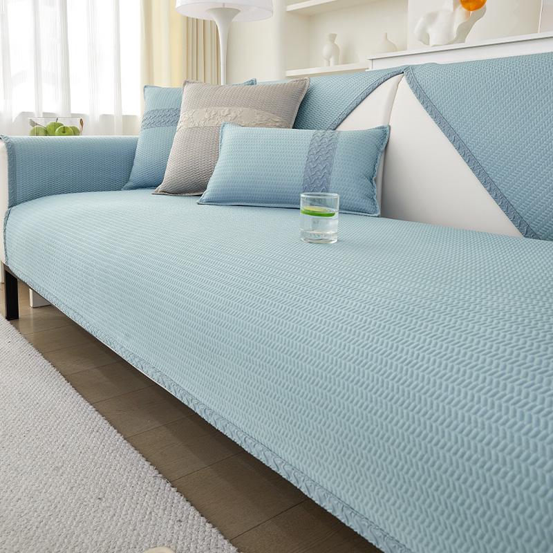 Чехол Funda Summer Home Cool Feeling Slipcover с противоскользящим покрытием Ice Silk Houndstooth для дивана, подушки для дивана, чехол для дивана