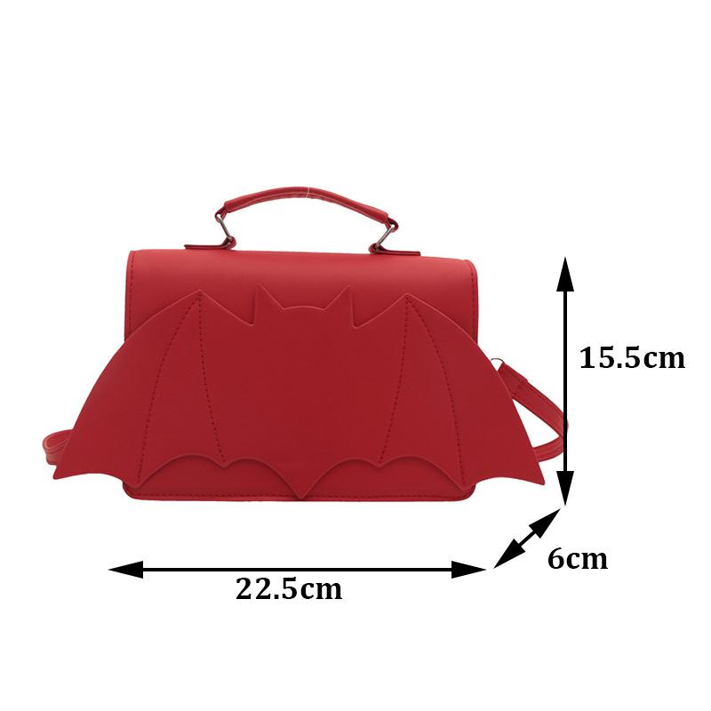 Yogodlns Готическая женская сумка через плечо Крыло летучей мыши Женские сумки с верхней ручкой Креативная шикарная сумочка из ПУ кожи Хэллоуин Новинка Сумка кроссбоди Кошелек