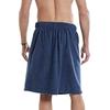 Men Bathrobe Bath Towel Adjustable Elastic Waist Homewear Nightgown Pocket Outdoor Sports Swimming Gym Spa Towel