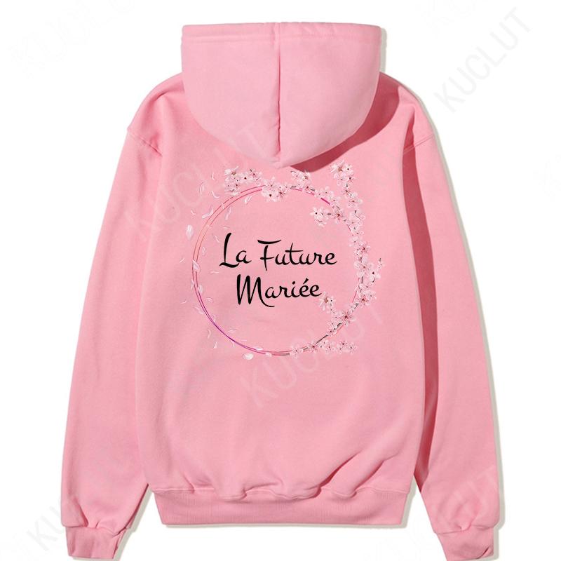 Fashion Team Bride Pullover Hoodies French Woman Bridal Wedding Hoody Outerwears Bachelorette Hen Party EVJF Hooded Sweatshirts