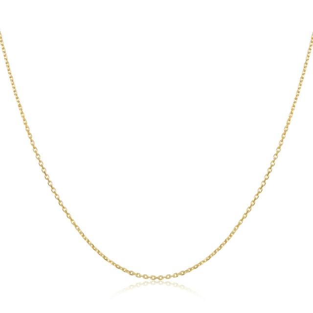 Authentic Gold Color 925 Sterling Silver Basic Cable Chain Necklace Pendant For Women Long Chain Fashion Jewelry Sca016