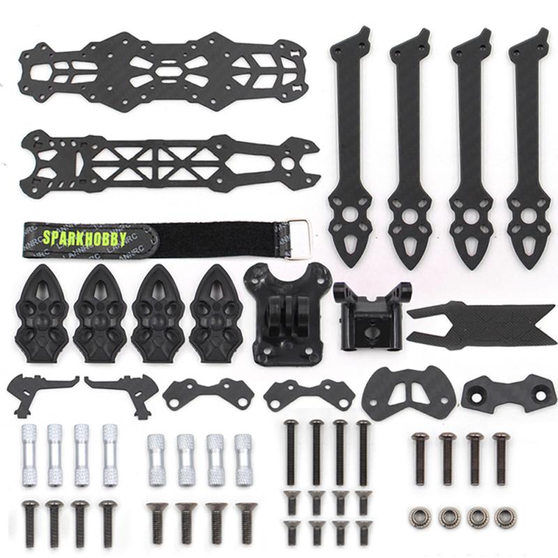 Lannrc Mark4 5-дюймовая рама из углеродного волокна FPV, 225 мм, колесная база, 5 мм, рама для фристайла, дальняя рама для радиоуправления