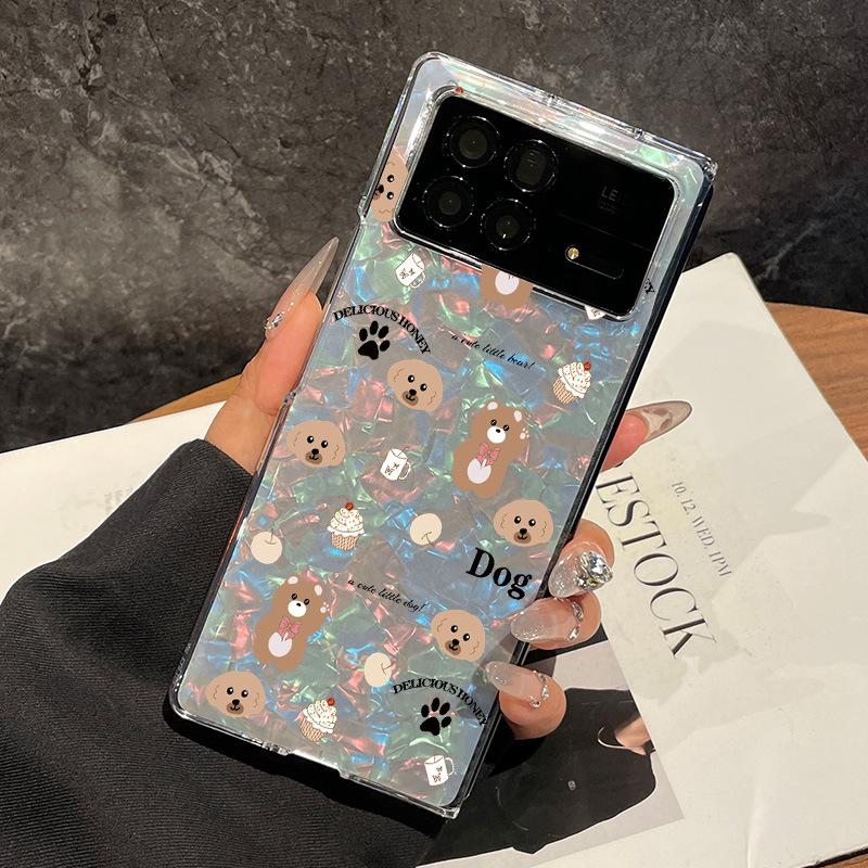 Cake bear puppy is suitable for Xiaomi mixfold1 mobile phone case transparent cartoon folding screen mixfold1 ultra-thin all-inclusive protective