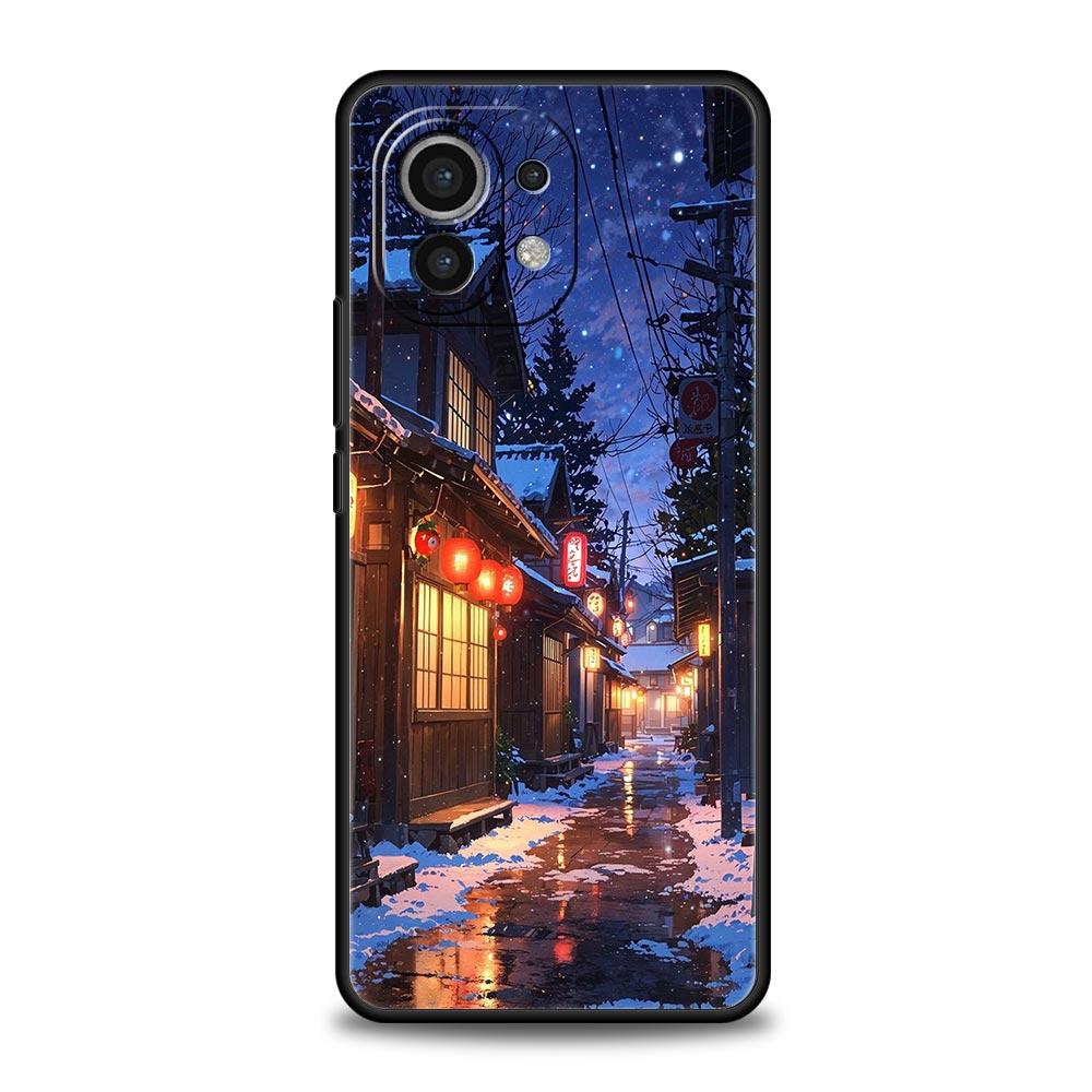 Чехол для телефона для Xiaomi Mi 15 14 14T 13T 12T Pro 12 13 11 Lite 5G 11T X6 X5 Pro Мягкий ТПУ чехол Японское аниме Пейзаж Искусство