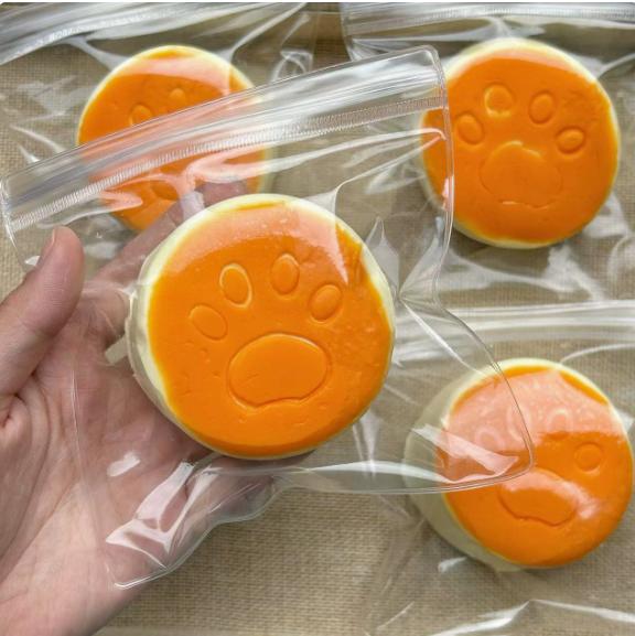 New Butter Texture Handmade Milk Cake Squishy Food Grade Silicone Soft Squeeze Fun Cute Portable Stress Relief Fidget Toy