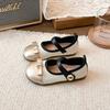 Girls' retro princess-style leather shoes with soft soles, fashionable princess shoes, new autumn non-slip single shoes for little girls