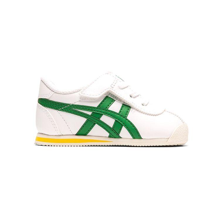 ONITSUKA TIGER Corsair Липучка Нескользящие Низкие Спортивные Повседневные Кроссовки Детские кроссовки Белый Зеленый Желтый 1184A050-100
