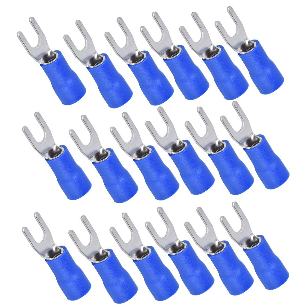 50Pcs Fork Terminal Insulated 14‑12AWG Wire Crimp Connector Set Kit for Equipment SV3.5‑4
