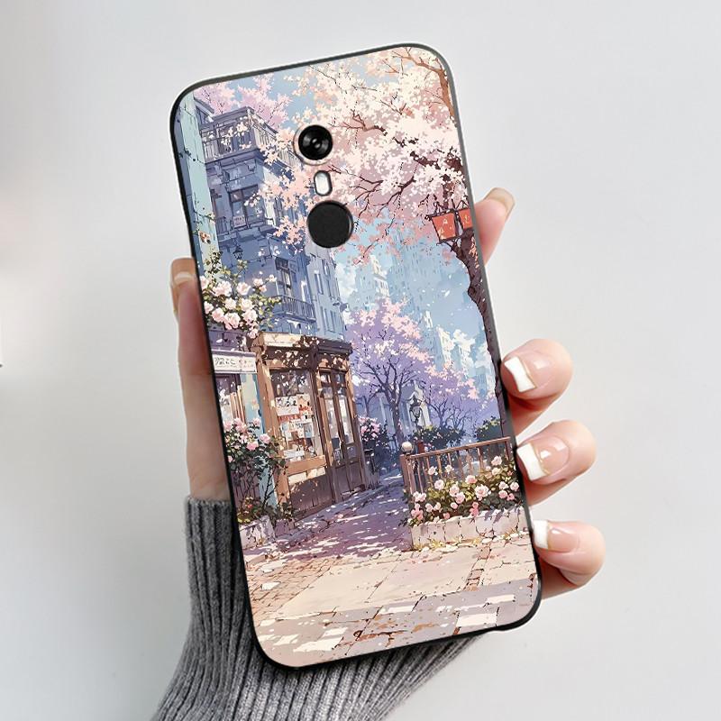 Shockproof Phone Case For Itel A33 Bumper Soft Silicone Jelly Black Case Beautiful Scenery Lotus Volcano Painted Cover