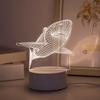 3D Креативный Светодиодный Ночник в Форме Акулы - Современный Акриловый Дизайн с Питанием от USB, Подходит для Спален и Учебных Помещений