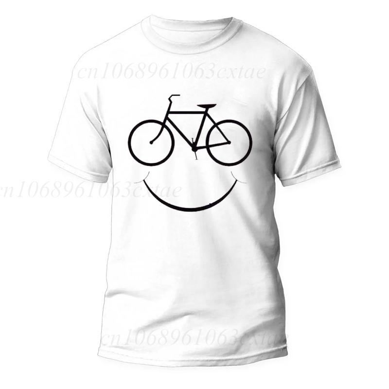 Vintage Minimalistic Bicycle Unisex Printed T-shirt Summre Woman Man Classic Tshirt Cyclists Shirts Cycling Lover Shirt Gifts