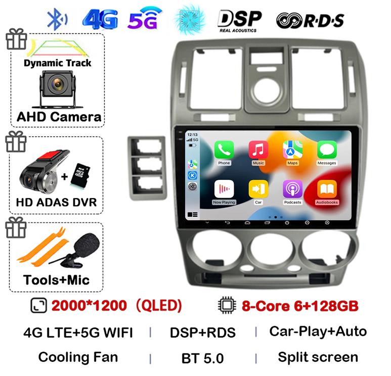 Android 14 Авто Carplay WIFI+4G Для HYUNDAI GETZ 2002-2008 2009 2010 2011 Автомагнитола Мультимедийный Видеоплеер GPS Стерео Головное Устройство