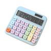 Mechanical Calculator 12 Digit Large LCD Display Big Round Button 15 Degrees Tilt Screen Cute Candy Colored