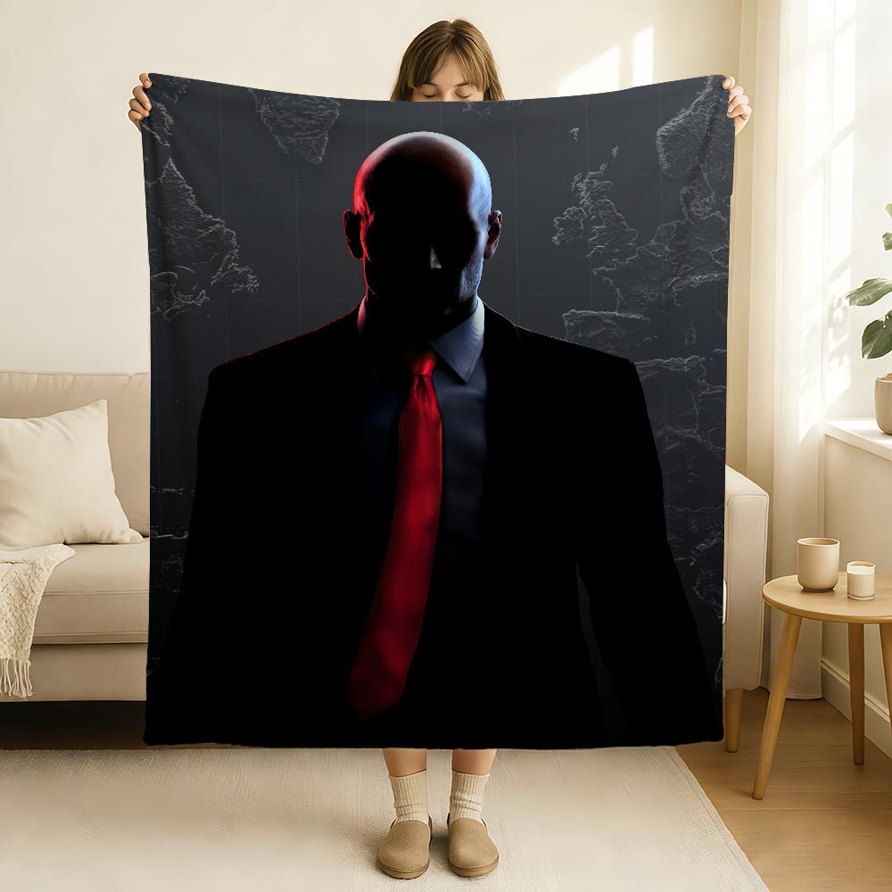 Плед H-Hitman Agent 47 Мягкий и приятный для кожи Для дивана Кровати Дремоты Покрывало Всесезонное Одеяло