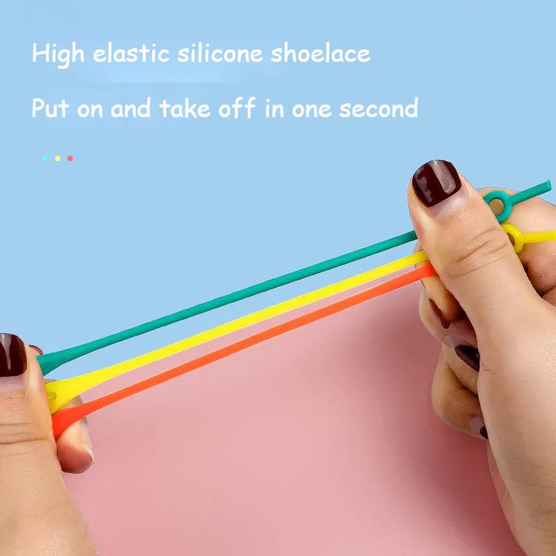 12 упаковок без шнурков, силиконовые эластичные шнурки, резиновые шнурки, ленивые кружева для взрослых и детей, бесплатные шнурки