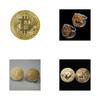Памятная монета Bitcoin с металлическим основанием и акриловым дисплеем для деловых подарков