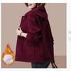 Spring, Autumn and Winter Corduroy Jacket Women Plus Velvet Thickened Simple Loose Large Size Slimming Top Women