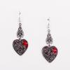 European & American Gothic Bat Heart Drip Oil Earrings for Halloween & Christmas