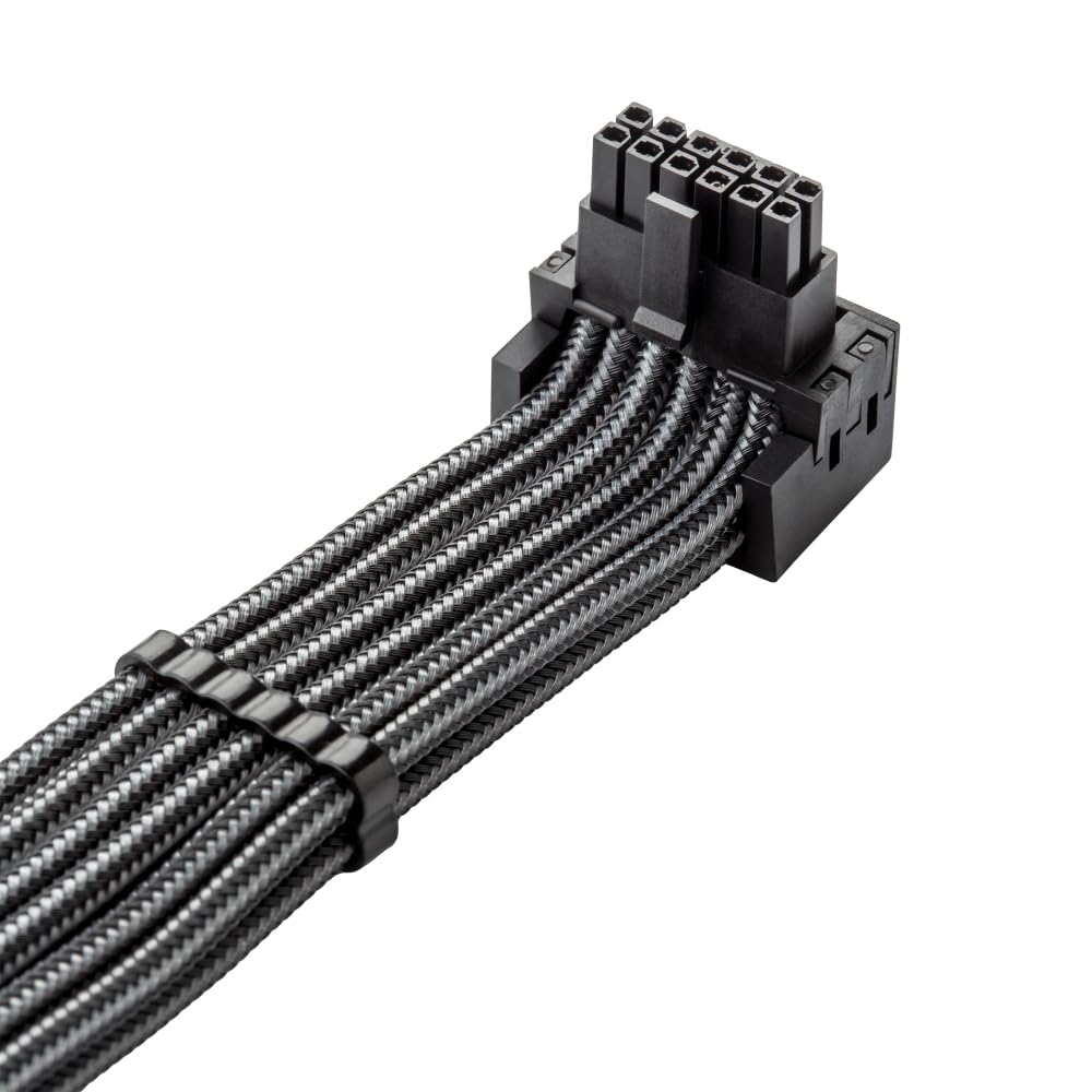 Кабель CableMod Universal Pro ModMesh в оплетке 12VHPWR 90 StealthSense Прямой кабель PCIe 12V-2x6 (Вариант B, Углерод)
