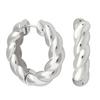 Серьги-клипсы из стерлингового серебра 925 пробы для женщин, модные серьги-кольца с крупным кругом и витым узором, панк изысканные ювелирные изделия, подарки