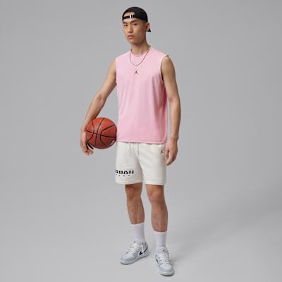Jordan Спортивные майки мужские Ледяной красный Круглый вырез Умеренные Другое