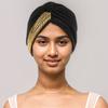 1PC Flower Beading Muslim Vintage Hijab Sun Protection Turban Hat Ethnic Solid Color Bandana Cap Hair Accessories