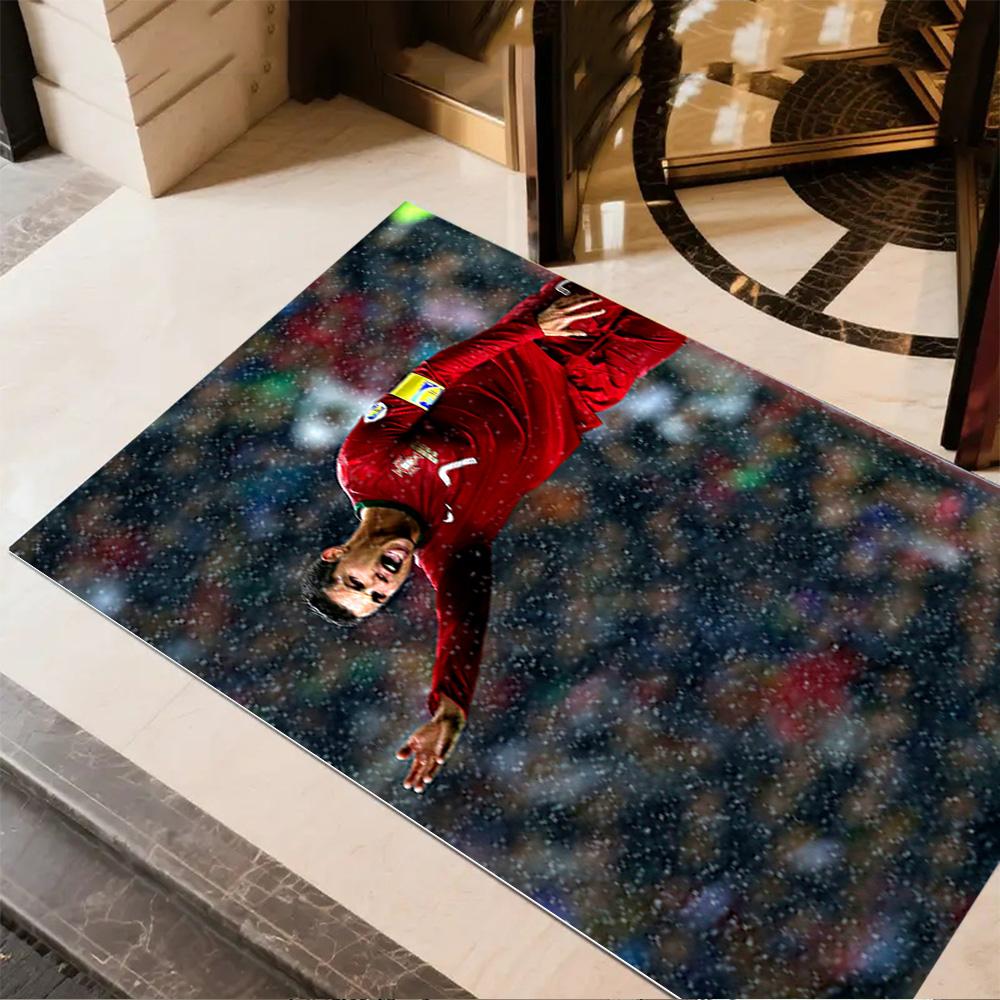 Cristiano Ronaldo Celebration Floor Mat Design for Study room Foyer Bedrooms Decorate room Antislip Carpet Decorate Offices Birthday/Christmas Gift