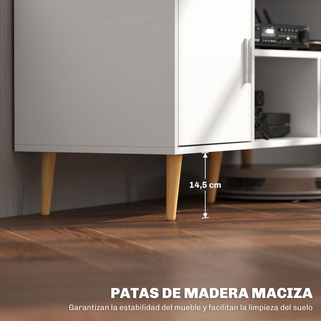 TV Stand For Televisions Up To 60 120x40x55 Cm White