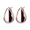 LOKUMI Earrings 18K K18 Post K18 Metal Hypoallergenic Drop Simple 18K Small Small Drop Craft Popular Gift Present Women's (Pink Gold)