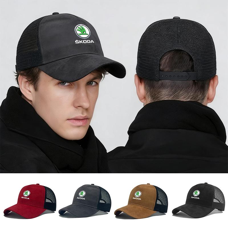 JSVL7 Car Logo Outdoor Sports Casual Sunscreen Hat Breathable Baseball Cap For Skoda Octavia A2 A5 A7 Fabia Rapid Superb Yeti