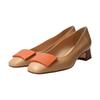 Pumps Ornamental Pumps F41011 Light Beige Combination Cm [Fabiorsconi] Women's 23.5