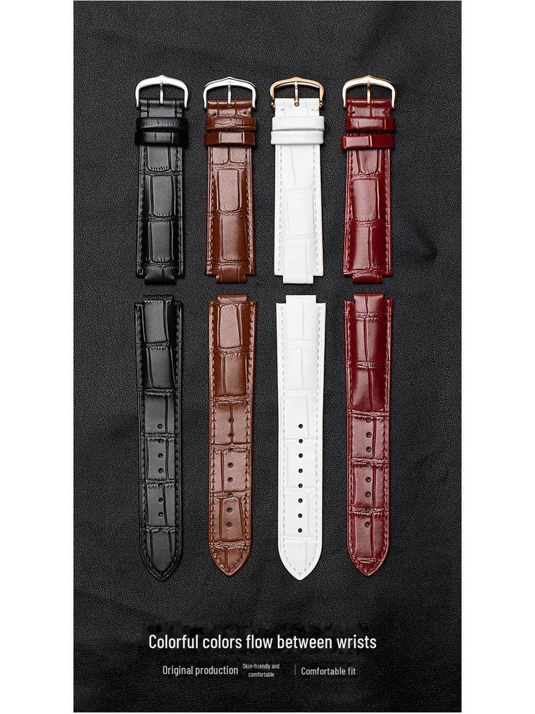 Синий воздушный шар водонепроницаемый ремешок для часов из натуральной кожи для мужчин и женщин - высококачественная коровья кожа, выпуклый интерфейс