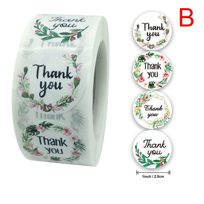 Цветочные наклейки «Спасибо» Этикетки Подарочная упаковка Наклейки День рождения Свадьба