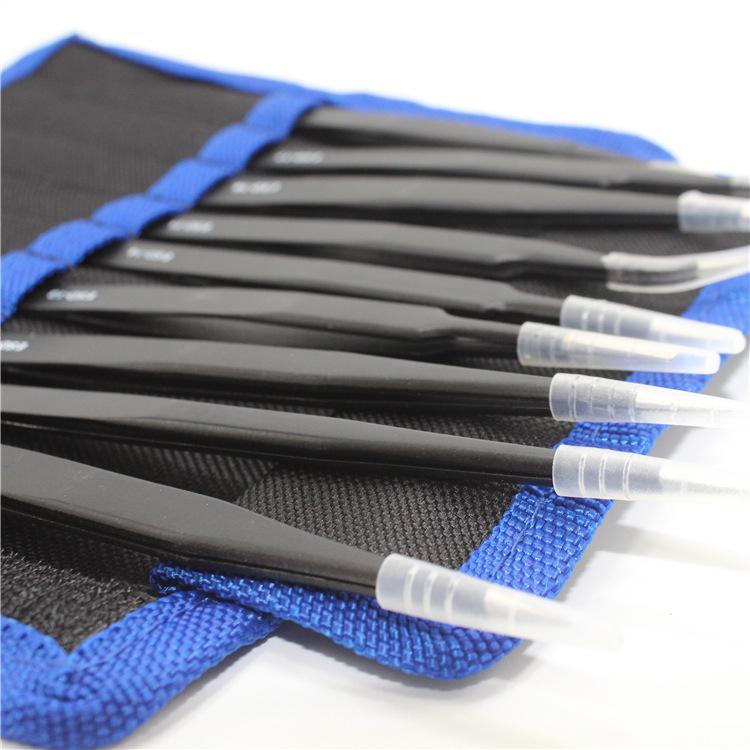Холщовая сумка, пинцет из нержавеющей стали, антистатические бигуди ESD и набор для ремонта телекоммуникационных устройств