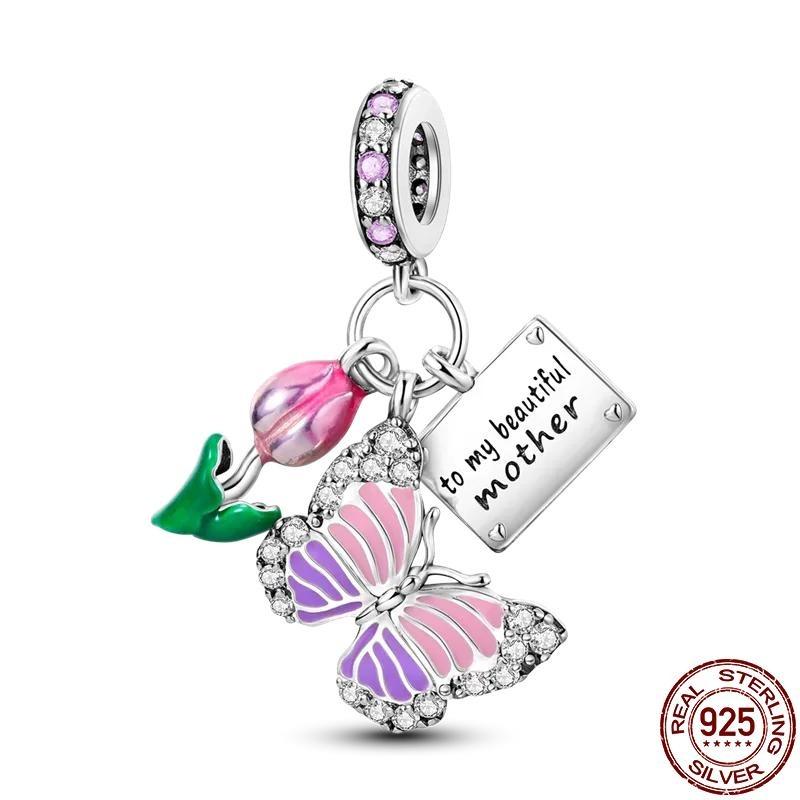 New In Copper Red Wine And Wine Glass Charm Beads Fit Bracelet Diy Pendant Woman Jewelry