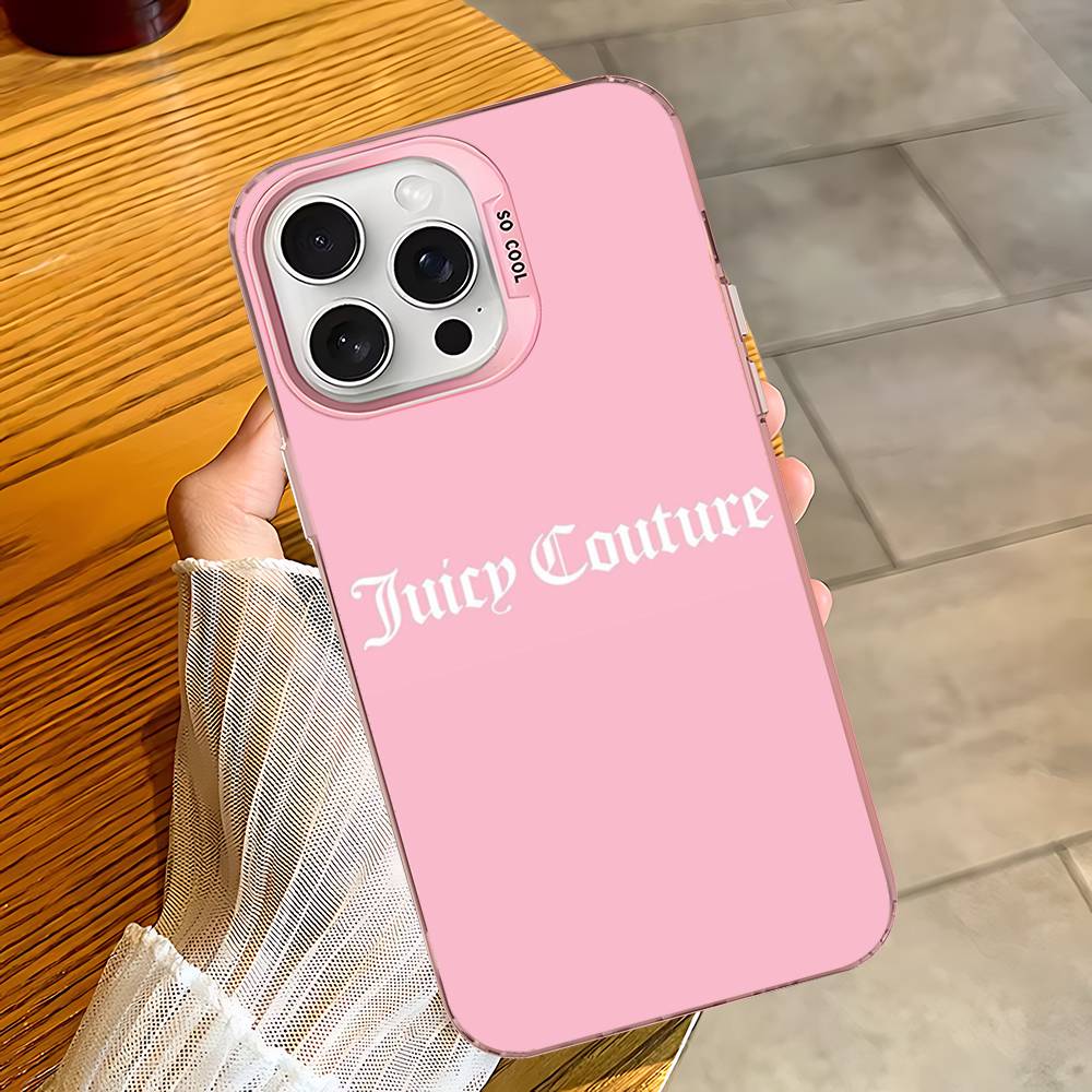 Чехол для телефона J-Juicy C-Couture для iPhone 17 16 15 14 13 12 11 Pro Max Plus Цвет Серебристый Чехол