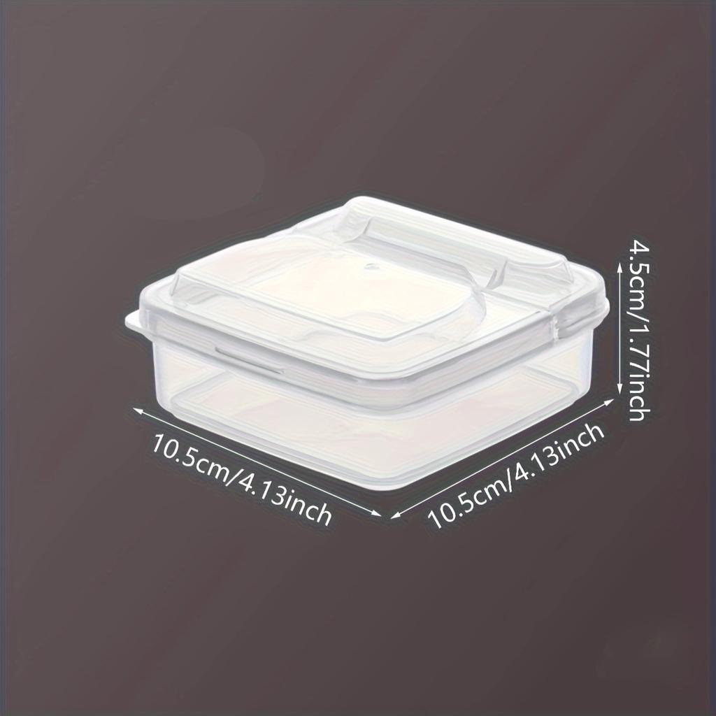 2pcs Butter Cheese Storage Box Transparent Cheese Box Refrigerator Kitchen Fruit Vegetable Fresh-keeping Organizer Storage Box