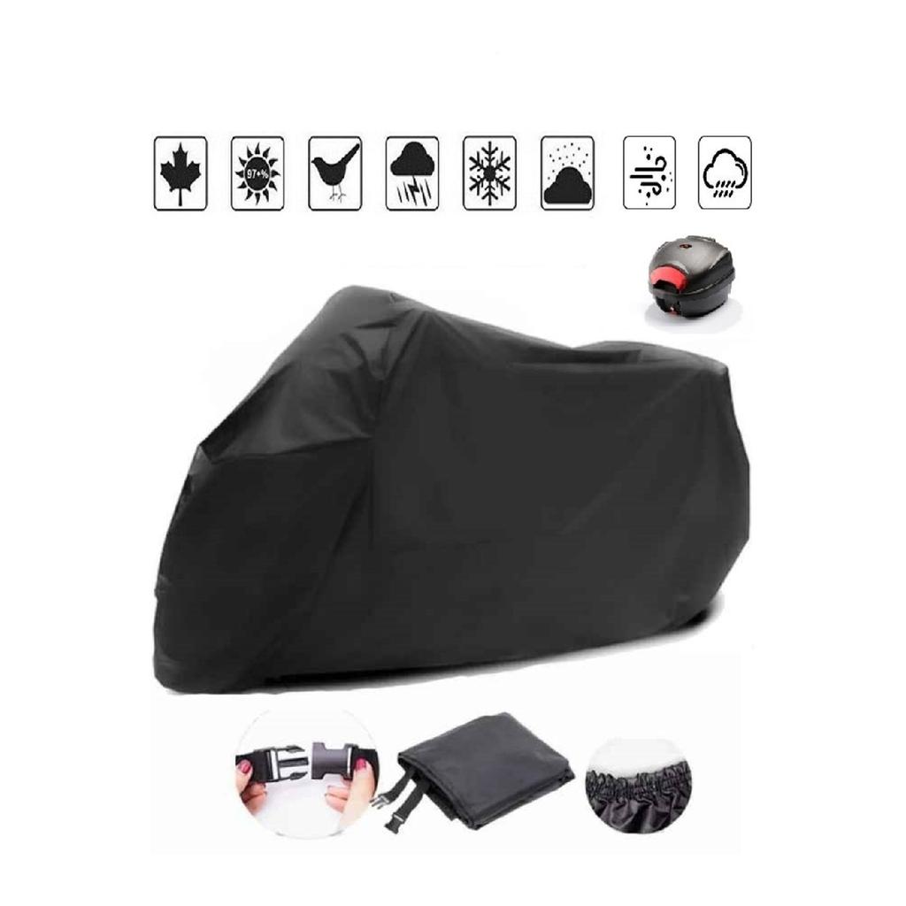 Черный мотоциклетный брезент с задней сумкой и замком, совместимый с Rks Reale 125x, безопасный
