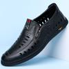 Fashion 2024 Summer New Designer Hallow Out Shoes for Men Fashion Casual Sandals Male Light Breathable Cow Leather Loafers Man
