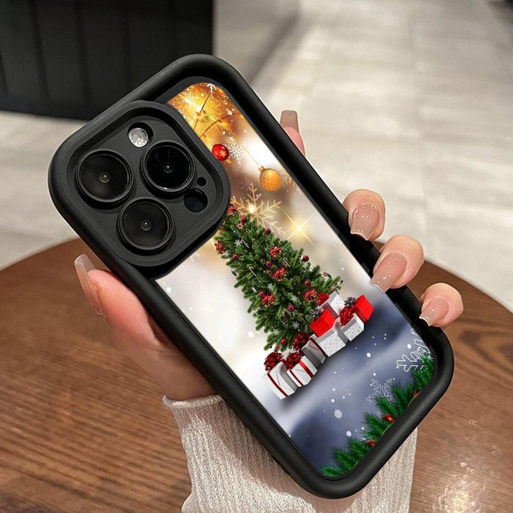 Ae105 Happy New Year art Christmas чехлы для телефонов Huawei P30 Pro P40 Lite Honor 90 Lite X9 Infinix Hot 40 Smart 8 Angel Eye Ladder защитный чехол