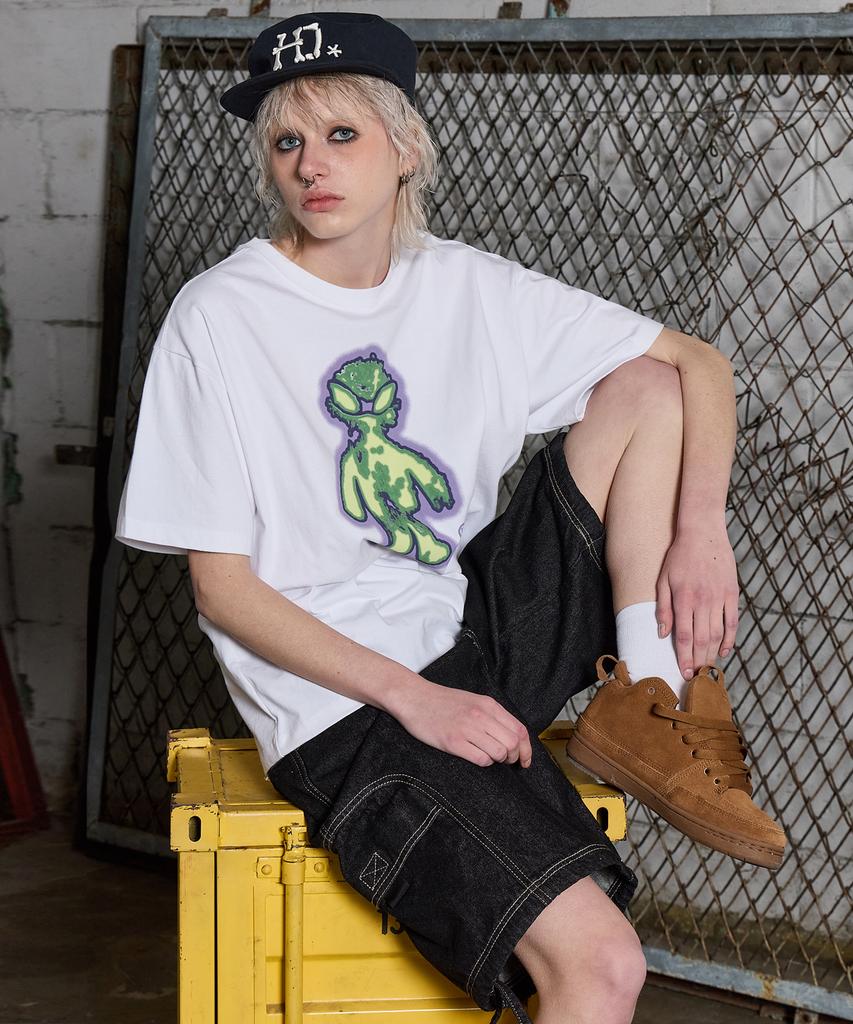HOODHOOD Fever Alien Short Sleeve T-Shirt White