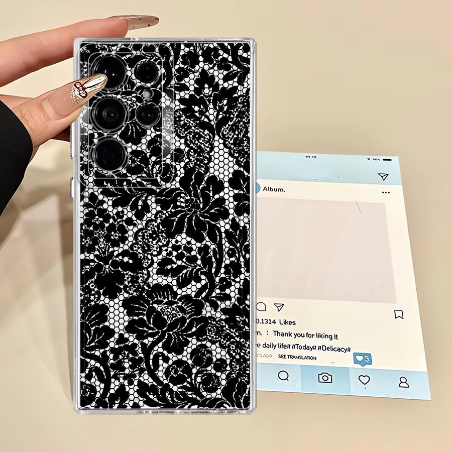 Чехол для Samsung Galaxy S24 Note 20 Ultra 10 S25 Edge S22 FE S23 Ultra S26 S21 S20 Plus Чехол для телефона Сексуальное кружево