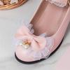 Fashion 2025 Women High Heels Cross Strap Mary Jane Pumps Party Wedding White Pink Black Bow Lace Beads Princess Cosplay Lolita Shoes