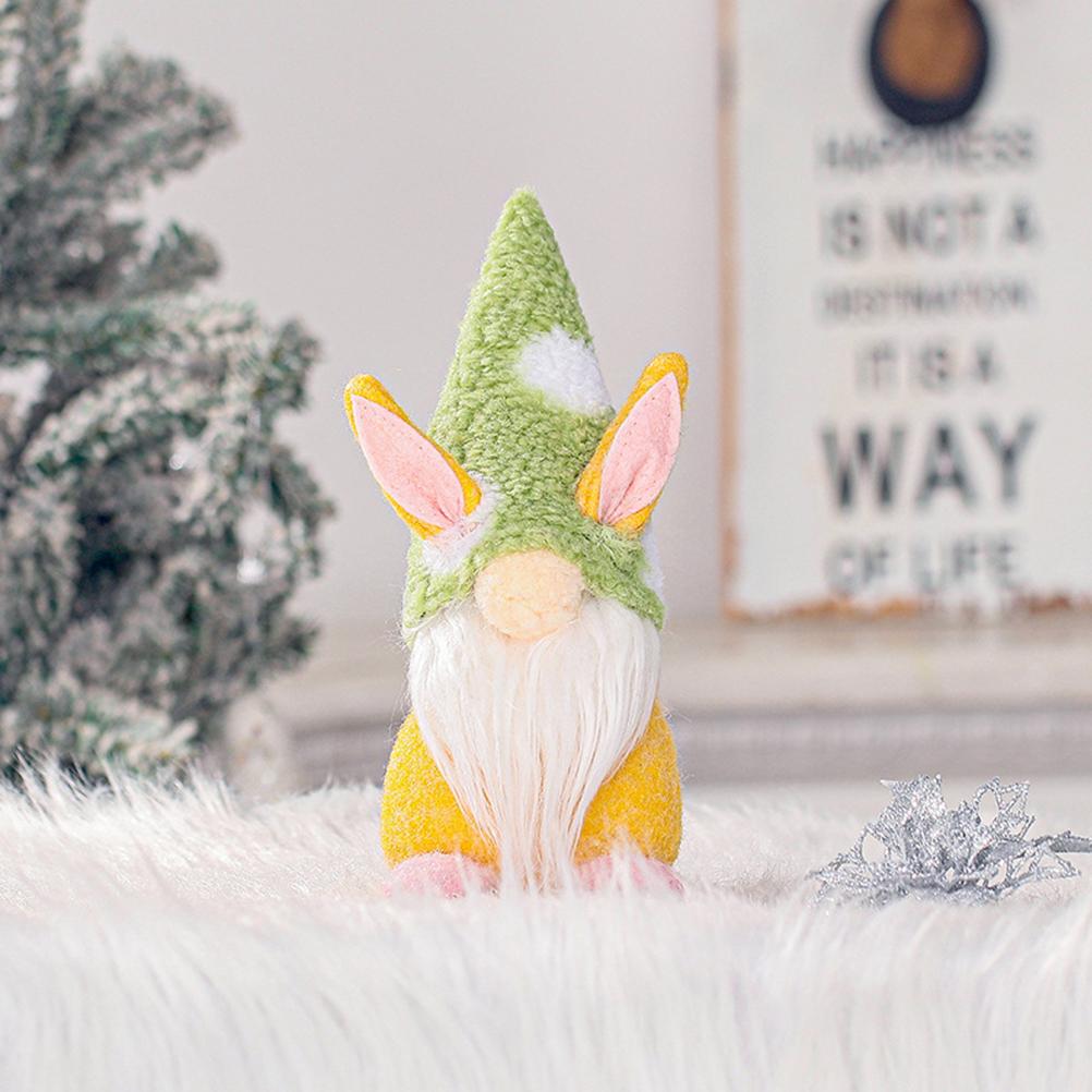Easter Decorations Easter Faceless Dwarf Bunny Doll Household Desktop Ornaments for Girlfriends Kids