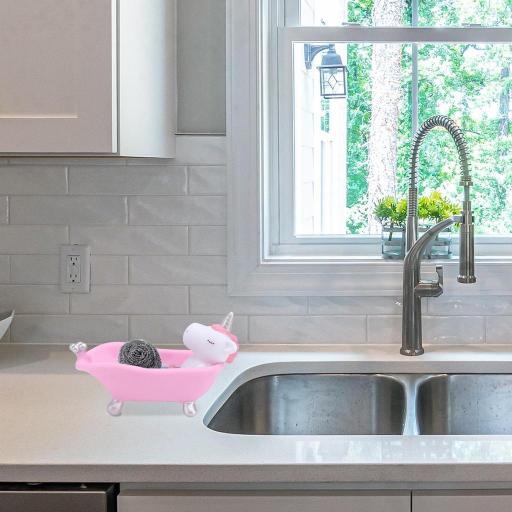 Мыльница в виде единорога, держатель для душа, переносной дренажный чехол, милая розовая мыльница для ванной, товары для дома