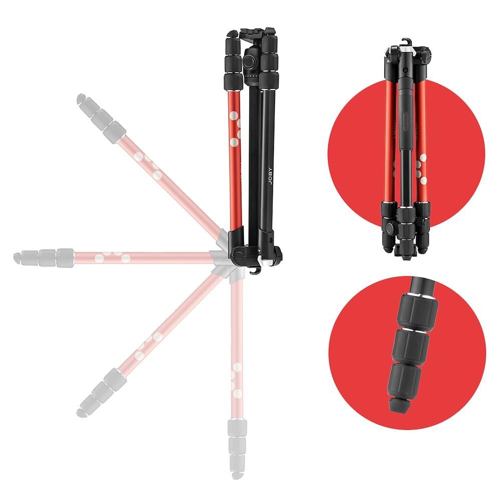 Joby Tripod RangePod Smart Smartphone Tripod Camera Tripod Travel Tripod Smartphone Adapter Included Load Capacity 8kg Full Extension Height 160cm